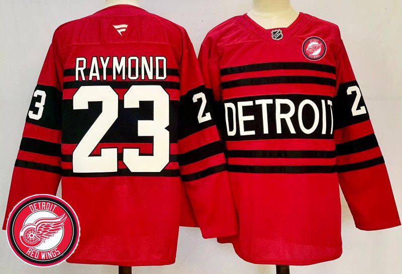 Men Detroit Red Wings #23 Raymond Red Fanatics 2025 NHL Jersey style 5->detroit red wings->NHL Jersey